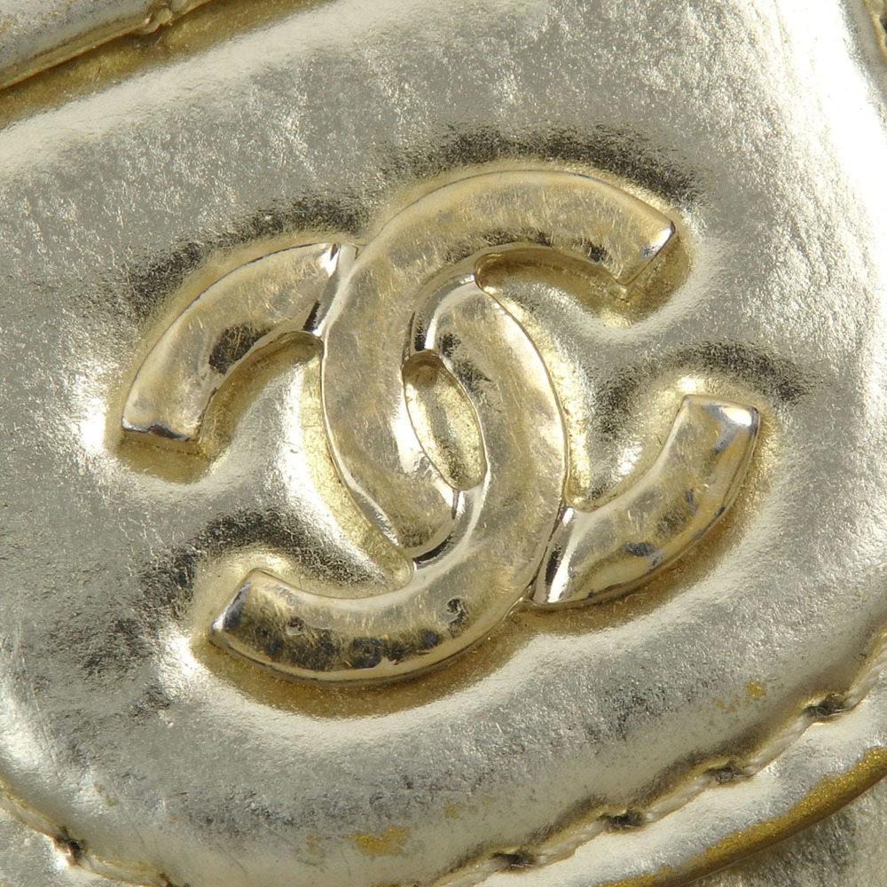 CHANEL Gold Leather Logo Wallet - Picture 5 of 8